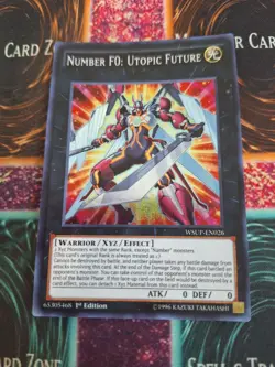 Yugioh Number F0: Utopic Future WSUP-EN026 Prismatic Secret Rare 1st Edition NM - Image 1