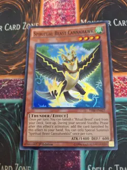 Yugioh Spiritual Beast Cannahawk THSF-EN027 Super Rare 1st Edition Near Mint - Image 1