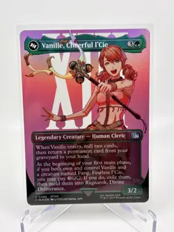 392 Vanille, Cheerful l'Cie (Borderless Foil) Final Fantasy NM Card MTG FFXIII - Image 1
