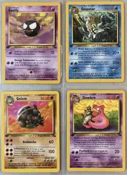 Fossil Pokemon LP-NM 1st Edition COMPLETE Uncommon/Common Non-Holo 32-Card - Image 4