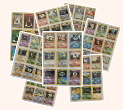 Pokemon Unlimited Base Set LP/HP 70-Card COMPLETE Uncommon/Common Non-Holo - Image 1