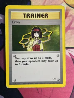 Damaged Erika - 16/132 - Holo Rare - Unlimited Edition Pokemon Gym Heroes - Image 1