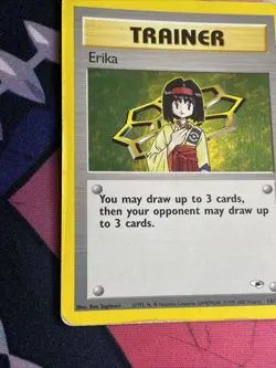 Damaged Erika - 16/132 - Holo Rare - Unlimited Edition Pokemon Gym Heroes - Image 4