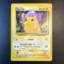 Pokemon TCG Pikachu Base Set Regular Card 058/102 Unlimited Common - Image 1