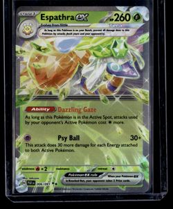 Pokemon Card Espathra ex 006/091 Paldean Fates Double Rare Near Mint - Image 1