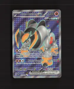 Iron Boulder ex 192/162 Temporal Forces Full Art Ultra Rare Holo Pokemon Card NM - Image 1