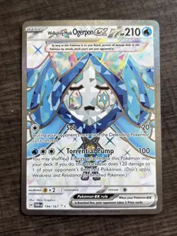 Wellspring Mask Ogerpon EX 194/167 Twilight Masquerade Pokemon Card NM - Image 1