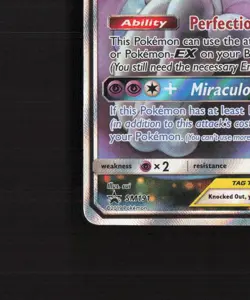 Mewtwo & Mew GX SM191 Sun & Moon Full Art Black Star Promo Holo Pokemon Card LP - Image 5