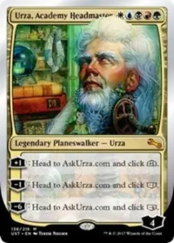 1 x Urza, Academy Headmaster - Unstable - Moderate Play - MTG - Image 1